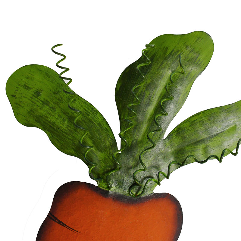 Piquet de jardin décoratif en métal carotte