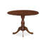 L'ensemble de salle à manger 5 pièces comprend une table de salle à manger ronde avec Dropleaf et 4 chaises de cuisine, 42 po x 42 po, acajou-699669361-683431342