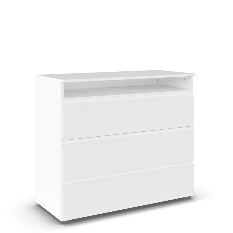 Sideboard JOEL width: 93cm, handle -less look with 3 drawers and niche MADE IN GERMANY