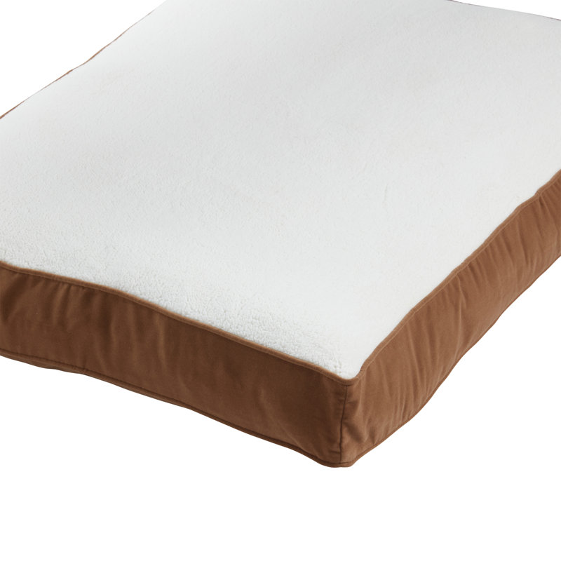 Lit pour chien avec coussin de soutien, Café au lait, Grand (l 48 po x P 36 po x H 4 po)