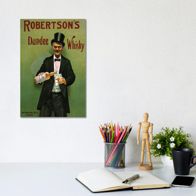 1904 UK Robertson's Whisky Poster 1 Piece Wrapped Canvas Wall Art