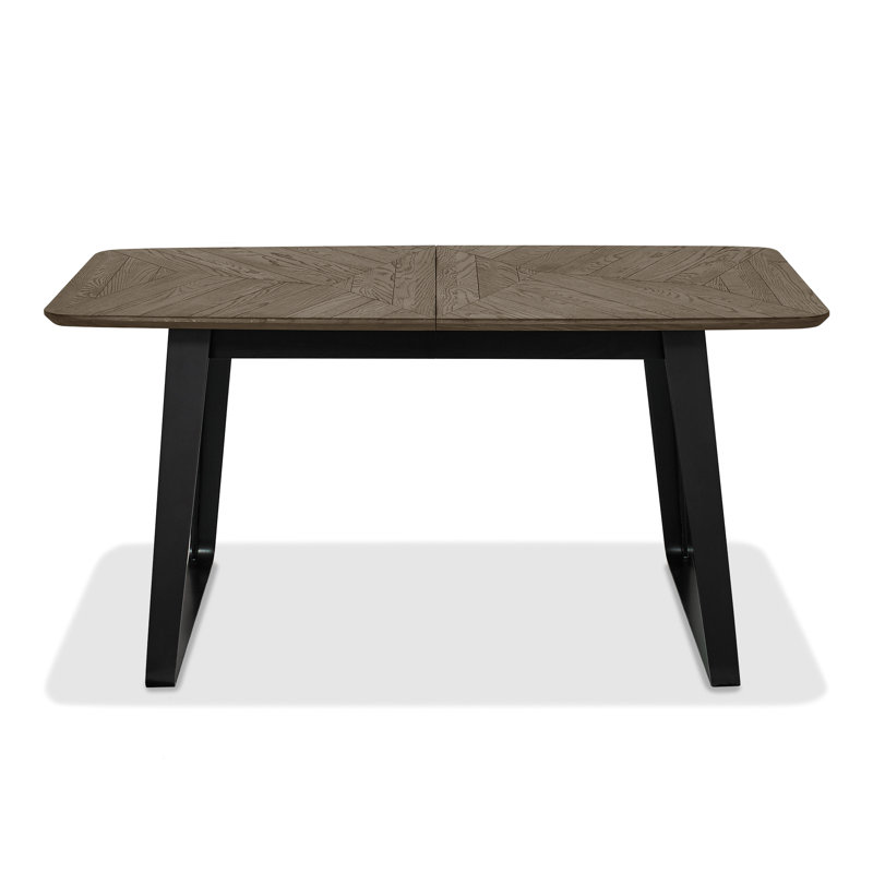 Airius Extendable Metal Base Dining Table, Grey , H76 x L160 x W92cm