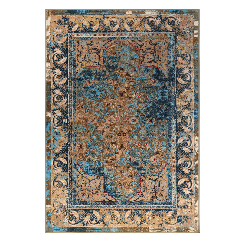Myra Modern Traditional Bakhtiari Pattern Area Rug, Rectangle 10' x 14'