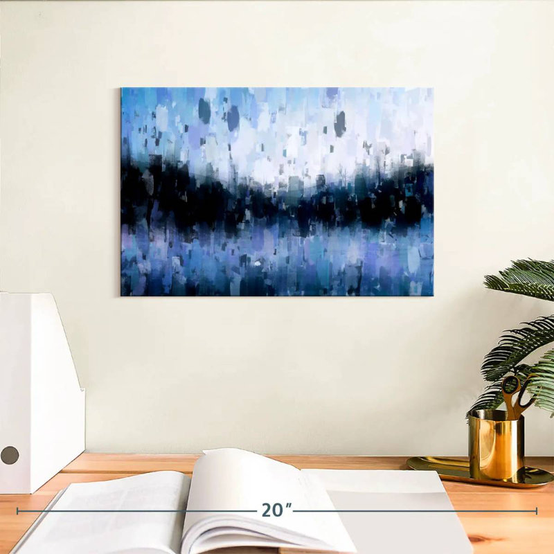 Avery Abstract Navy Blue, 8'' H X 12'' W