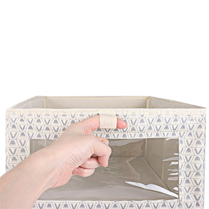 Rebrilliant Fabric Decorative Bin, Beige