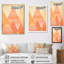 «Peachy Pyramids Shapes» sur toile-1514071709-1514071710