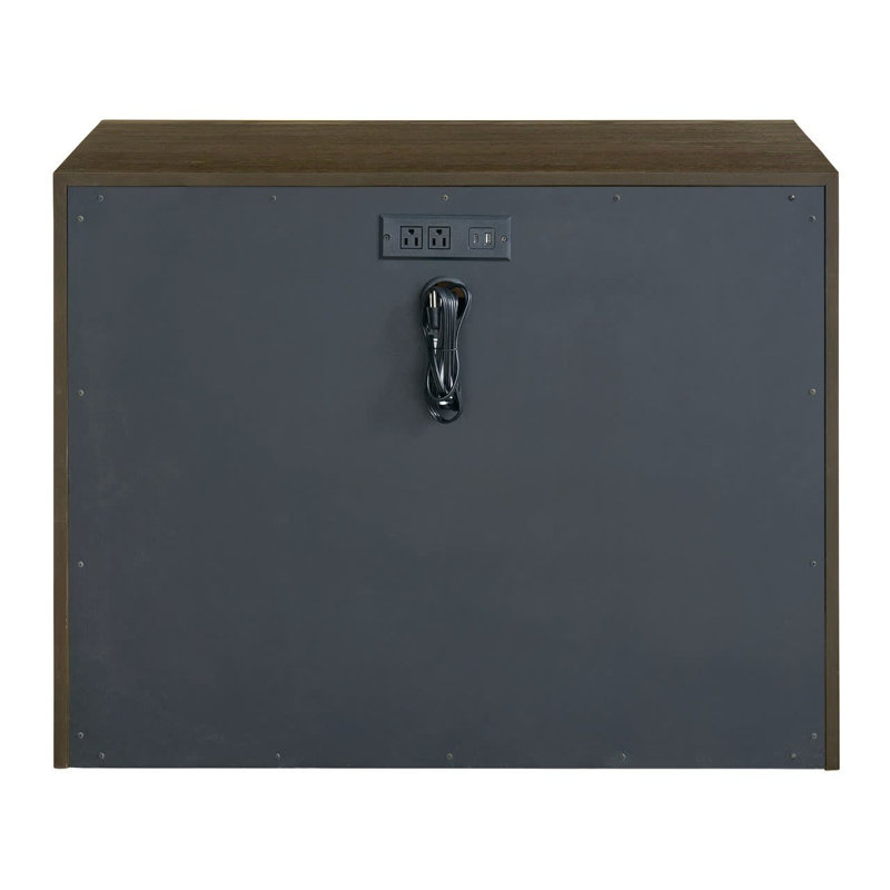 Modern 3 - Drawer Nightstand, Brown