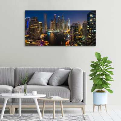 Marina In Dubai - Wrapped Canvas Print