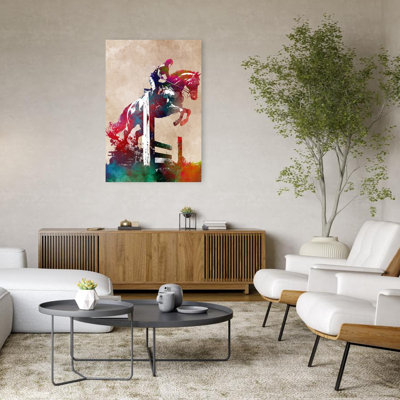 Art mural cheval vibrant