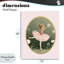 Plaque murale verte et rose avec ballerine, design par Christine Simpson Art