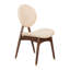 Chaises de salle à manger rembourrées Eichorn avec dossier courbé et pieds en bois-132904275-118705406