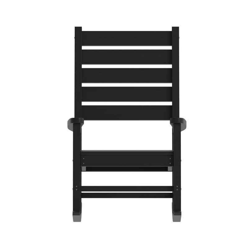 Chaise berçante en plastique Collis, Noir