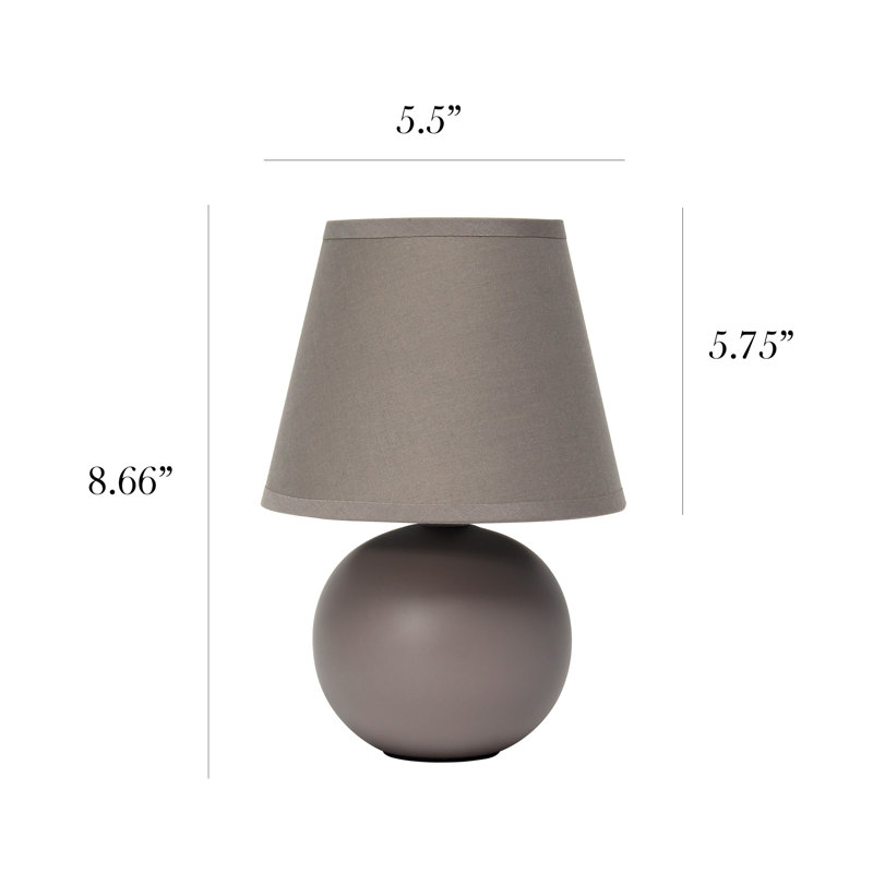 Amishi Ceramic Table Lamp, Grey
