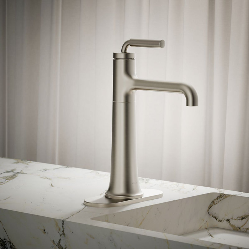 Robinet de lavabo de salle de bain monocommande Tone, Nickel brossé
