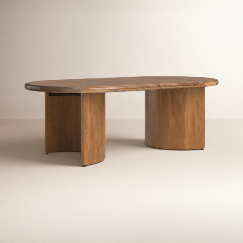 Haiden Single Coffee Table, 17" H x 27" L x 51" W, Brown