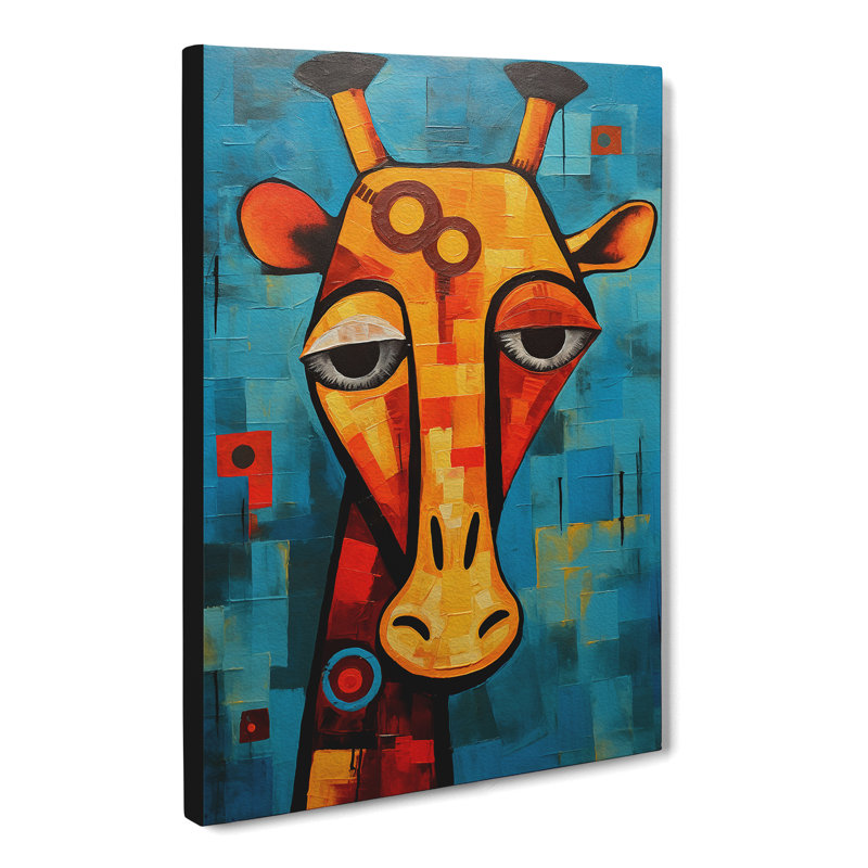 Giraffe Constructivism - Wrapped Canvas, 50cm H x 35cm W x 3cm D
