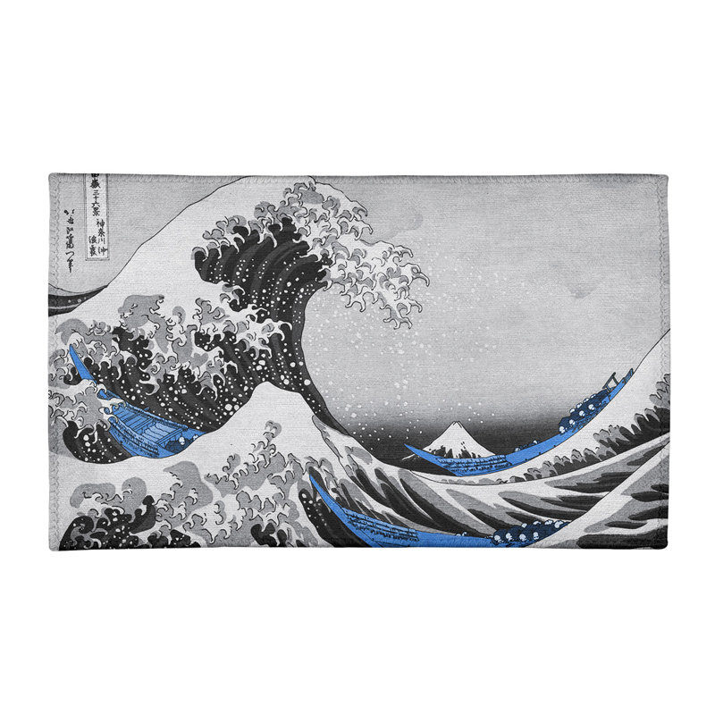 Tapis gris/noir superbe wave, Rectangle 2 pi x 3 pi