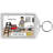 Personalized Name That Toon Electrician - Male Rhinestone Bordered Key Chain-106949325
