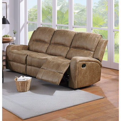 Canapé inclinable en cuir 78 po