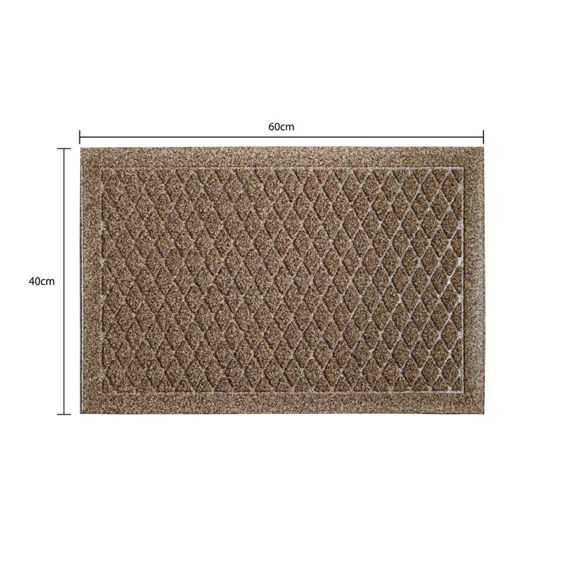 Geometric Outdoor Doormat, Brown