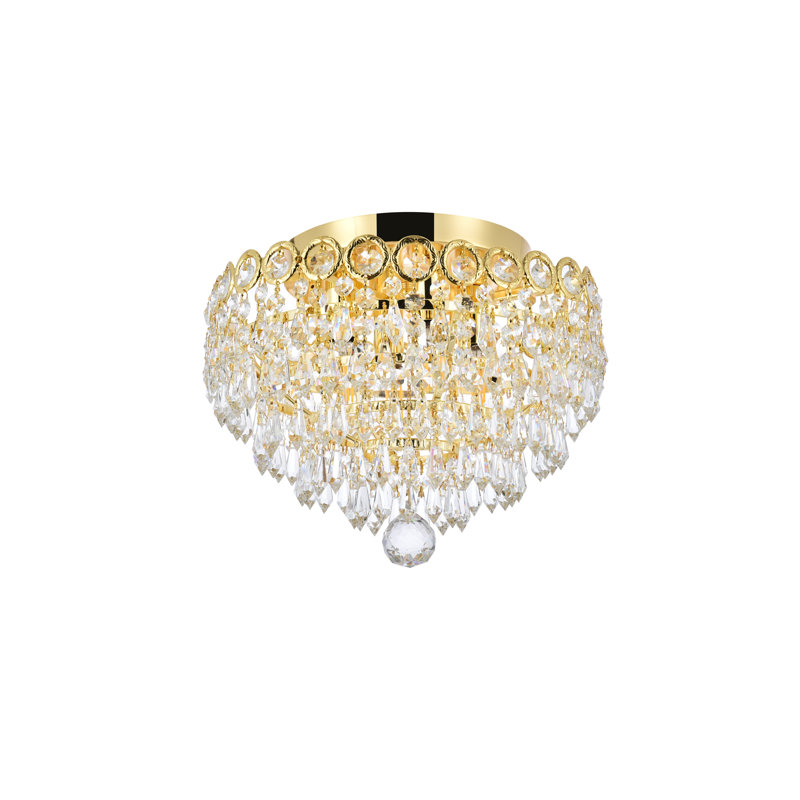Plafonnier encastré 4 lumières 12 po Stoltz, Or