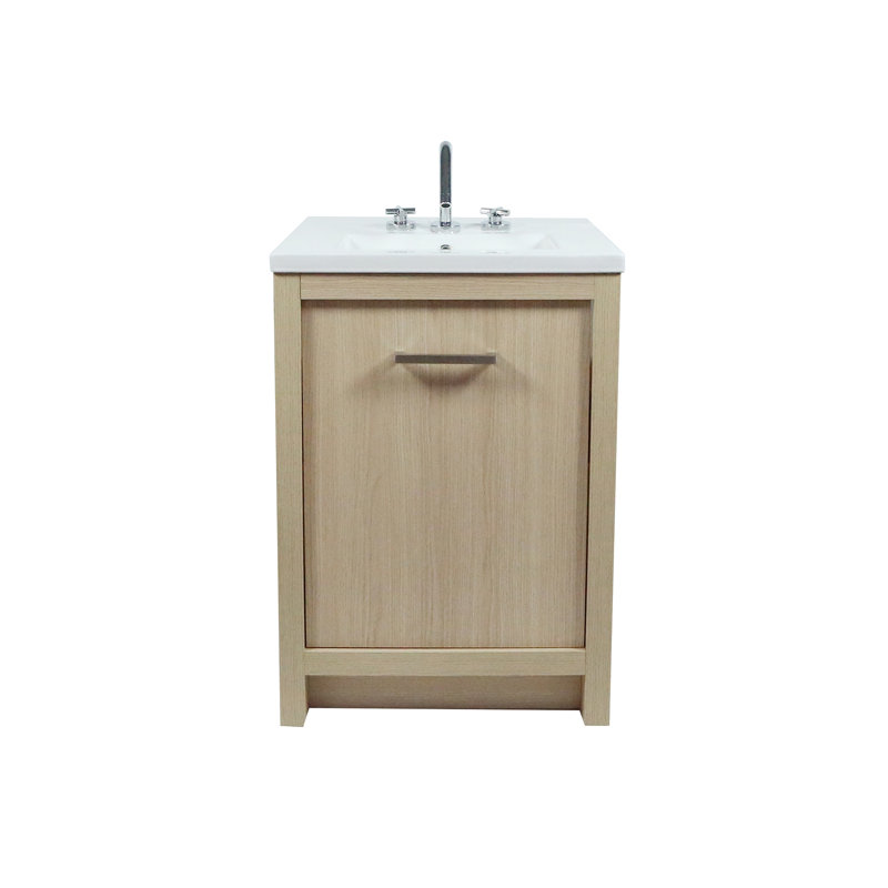 24'' Single Bathroom Vanity with Ceramic Top