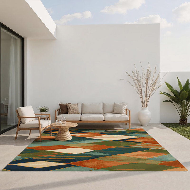 Pine Peaks Indoor And Outdoor Area Rug, Rectangle 9' x 12'