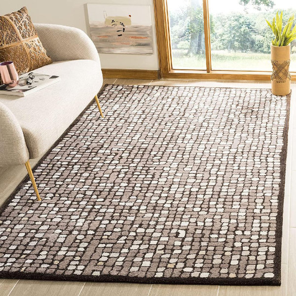 George Oliver Dlisa Hand Tufted Gingham Rug - Wayfair Canada