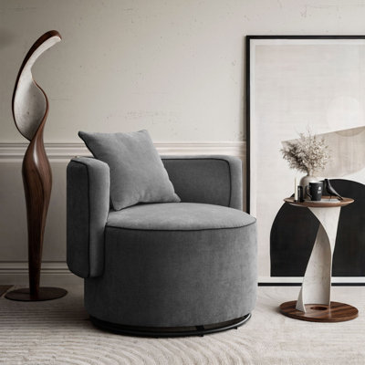 Bernella Upholstered Swivel Armchair