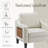 Wide Upholstered Accent Chair Faux Leather Armchair-208523190