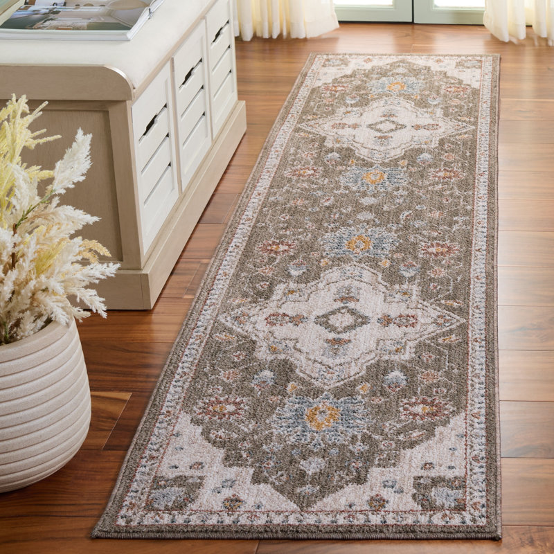 Vintage Rosewood 500 Performance Oriental; Vintage Look Indoor Rug, Runner 2' x 8'