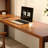 Nut-brown Rectangular Solid Wood desk-108954486-108954488