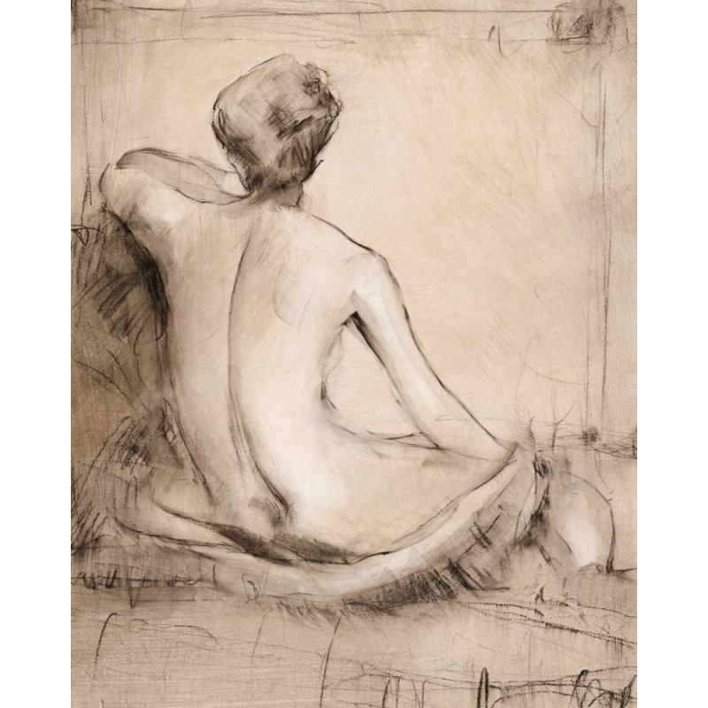Art sur toile tendu Alcott Hill®, Timo Ottoole, Neutral Nude Study I, H 18 po x l 15 po