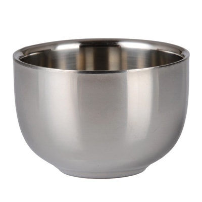 Stainless Steel Cups Men's Shave Soap Cup Double Layer Stainless Steel Insulation Smooth Mug