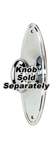 Polished Chrome Oval Escutcheon Backplate
