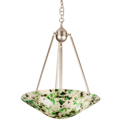 3 - Light Brushed Nickel Unique/Statement Pendant