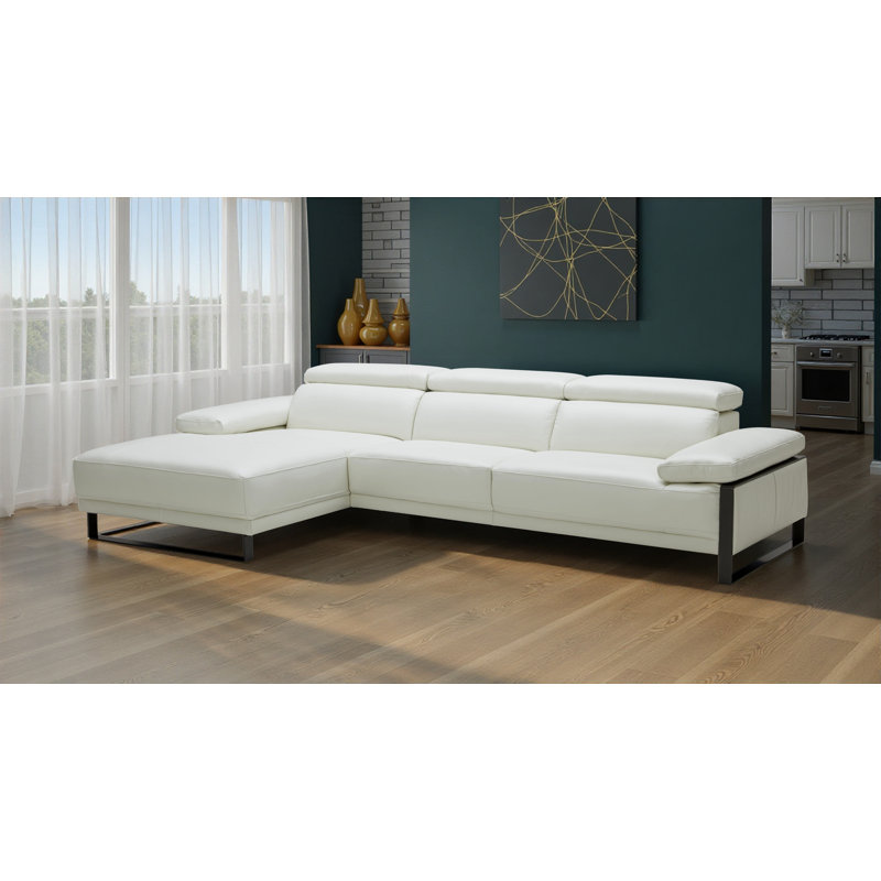 Canterbury White LAF Sectional, Left Hand Facing