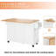 Îlot de cuisine sur roulettes 51,7 po avec armoire de rangement avec comptoir à abattants Jaye-93055616