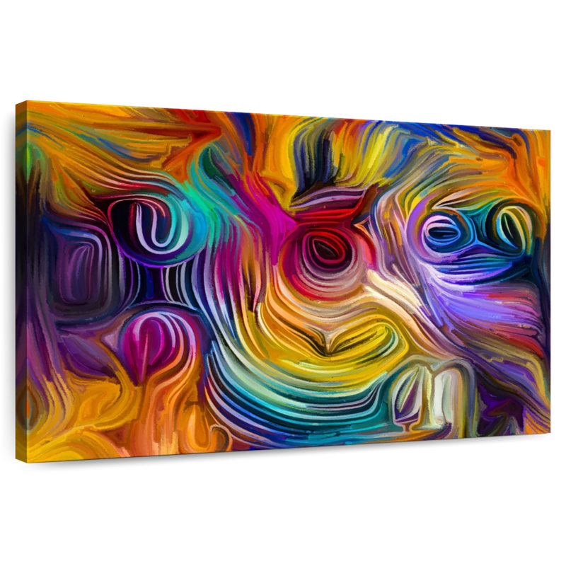 Avery Abstract Tropical Flowers, 34" H x 51" W