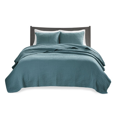 3 Piece Quilt Set Teal Full/Queen