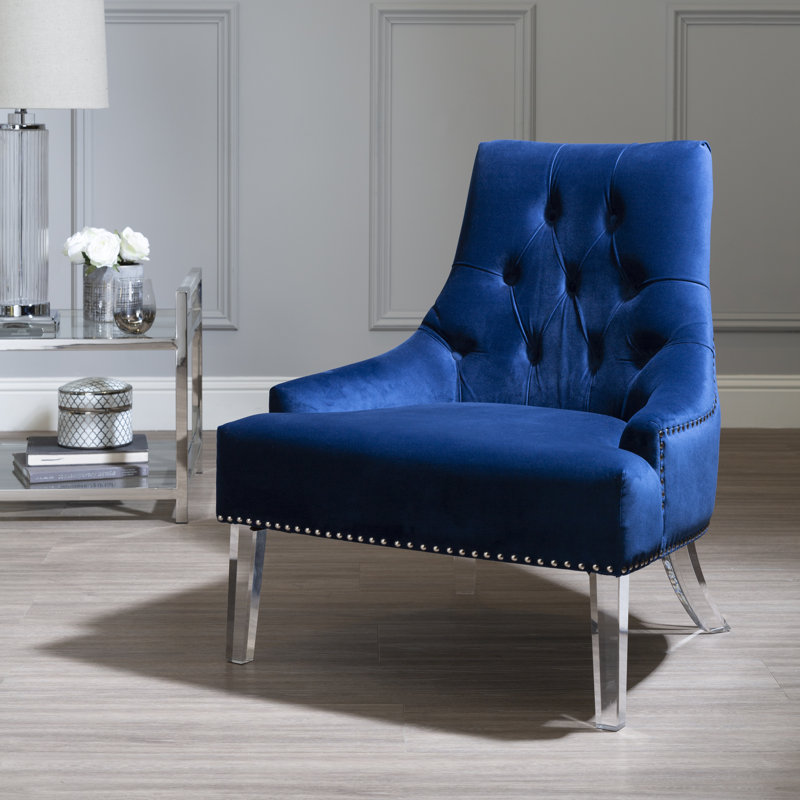 Sabrina Upholstered Armchair, Blue