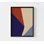 Illustration géométrique de l'entrée géométrique, formes géométriques minimalistes, décoration de chambre à coucher principale, impression d'affiche bleu marine