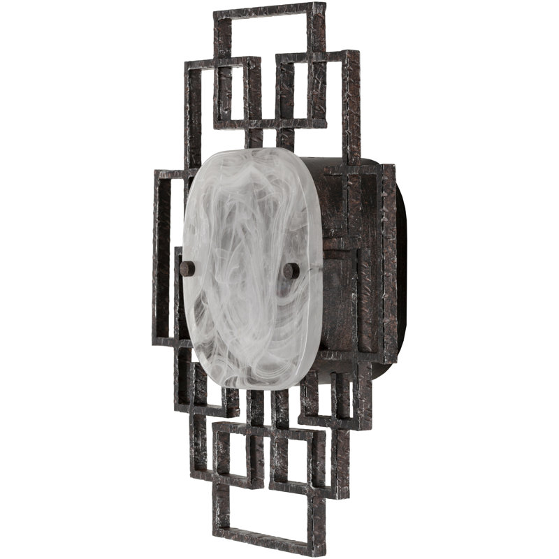 1 - Light Black, Rust Flush Mount