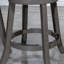 Tabouret de comptoir 24 po, siège en tissu au fini gris patiné-58856718-58856715