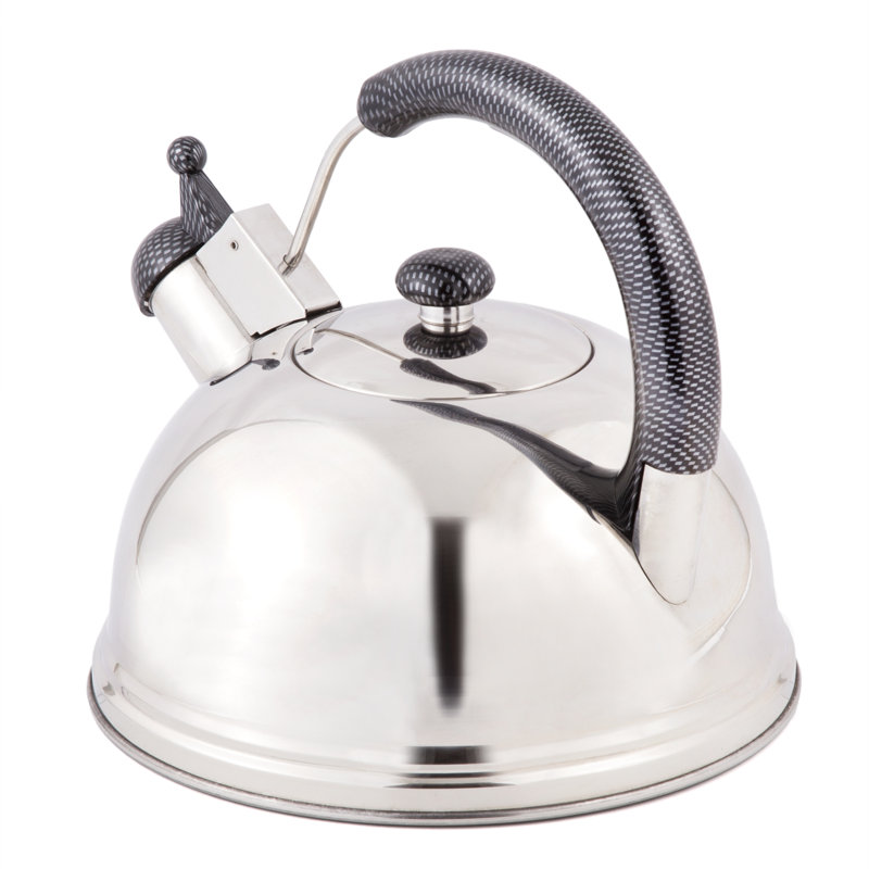 Bouilloire à sifflet en acier inoxydable de 2,7 pintes Creative Home avec fond en aluminium