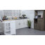Richards Kitchen Storage Trolley Unit Wood Top Shelves Cupboard Drawer Rail White
