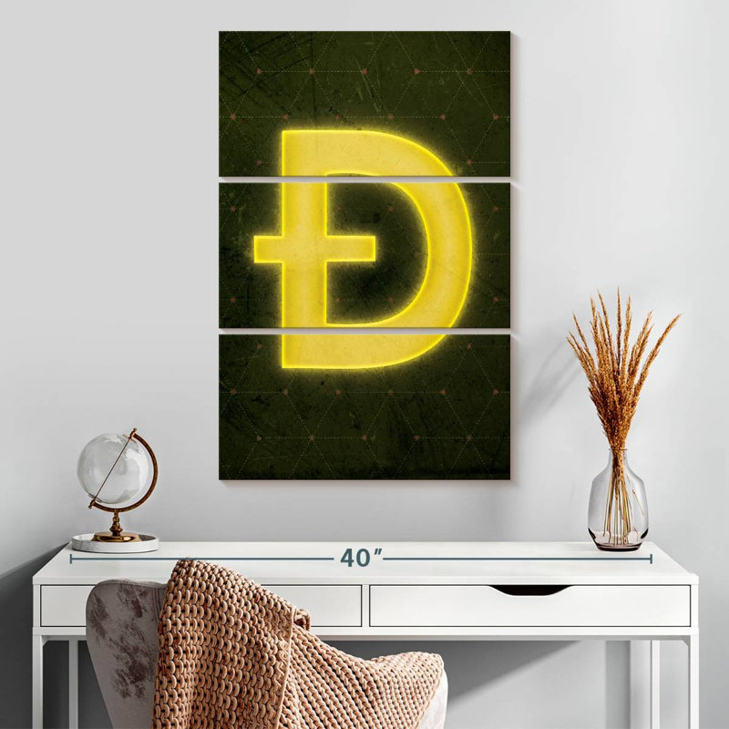 Kerner Cryptocurrency Dogecoin Logo I, 32" H x 20" W