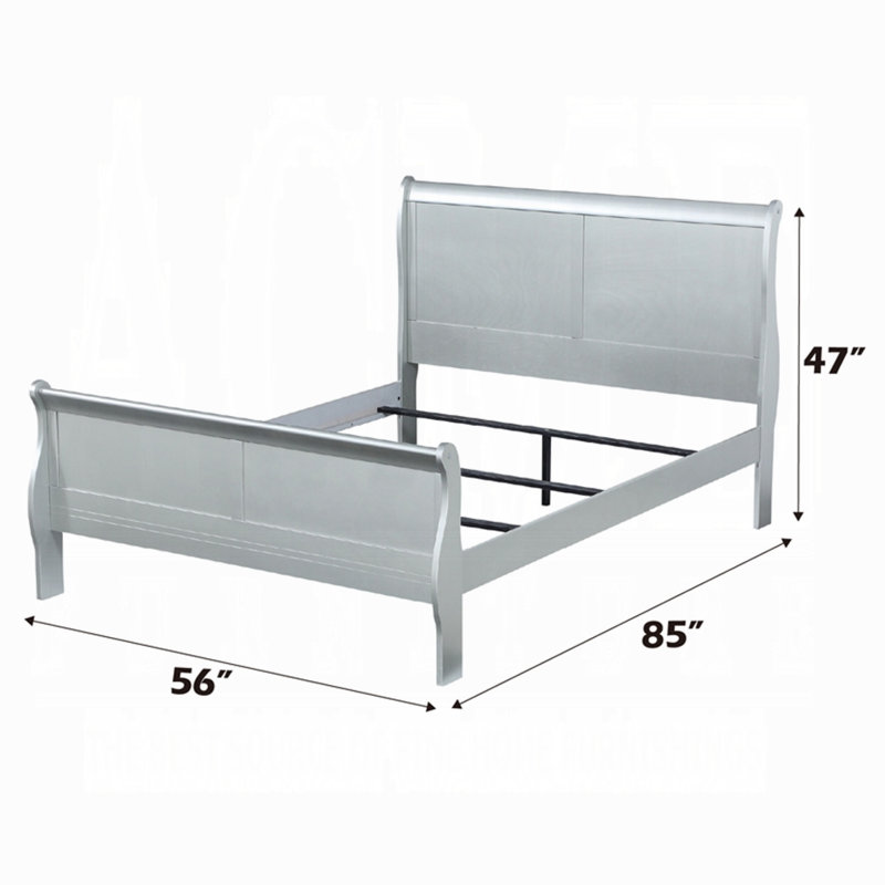 Louis Philippe Bed, Full / Double, Platinum