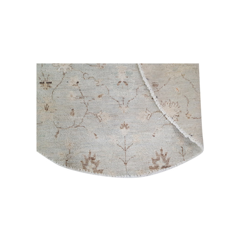 Daugherty Hand Knotted 4x4 Lt.Blue Round