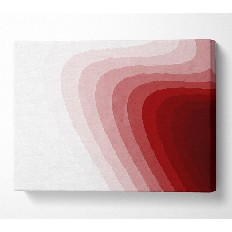 Red Hills Of Time - Wrapped Canvas Print